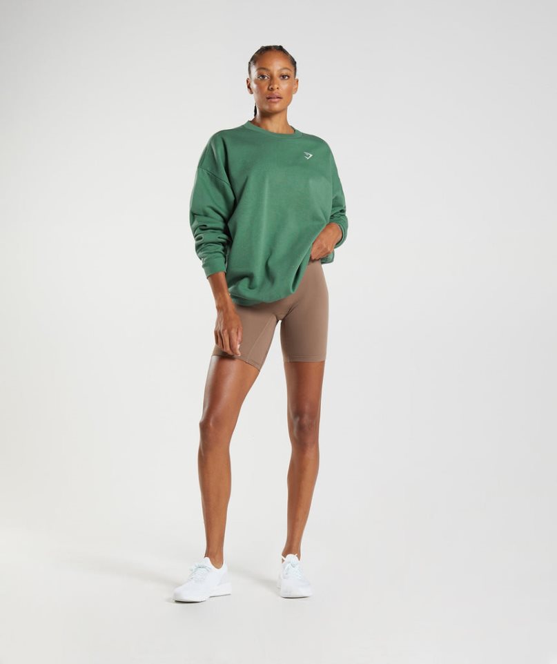 Bluzy Gymshark Treningowe Oversized Damskie Zielone | PL 168MCJ